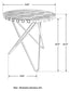 Xenia - Round Accent Table With Hairpin Legs - Black And White