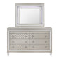 Paris - 4 Piece Queen Bedroom Set (Queen Bed With LED, Dresser, Mirror, Nightstand) - Champagne