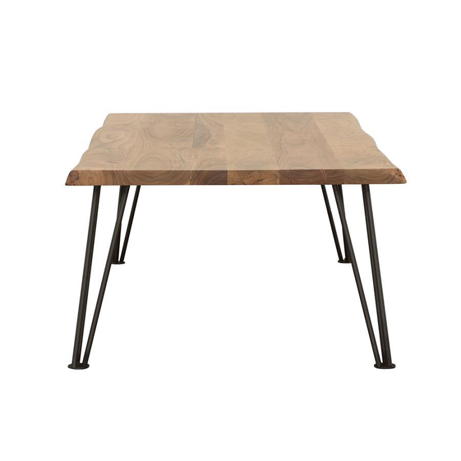 Zander - Coffee Table With Hairpin Leg - Natural And Matte Black