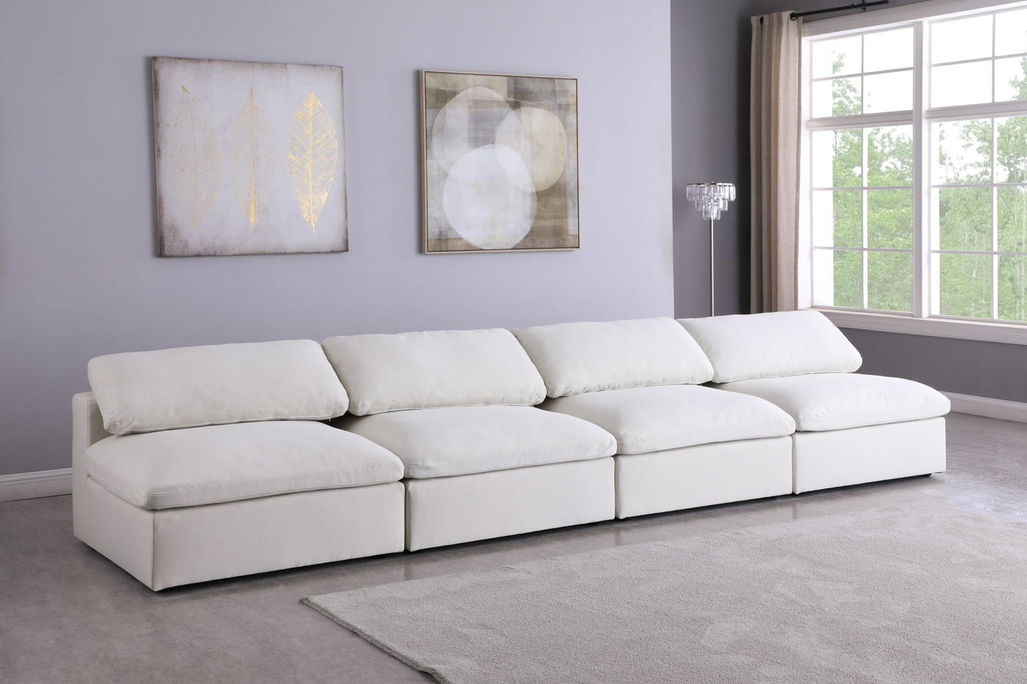 Serene - Modular Armless 4 Seat Sofa