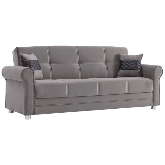 Ottomanson Sara - Upholstered Convertible Sofabed With Storage - Gray