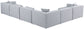 Cube - Modular Sectional 6 Piece - Gray - Modern & Contemporary