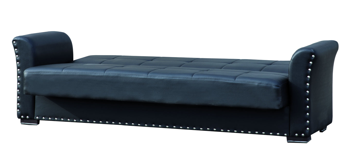 Ottomanson Diva - Convertible Sofa Bed With Storage - Black