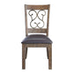 Raphaela - Side Chair (Set of 2) - Black PU & Weathered Cherry Finish