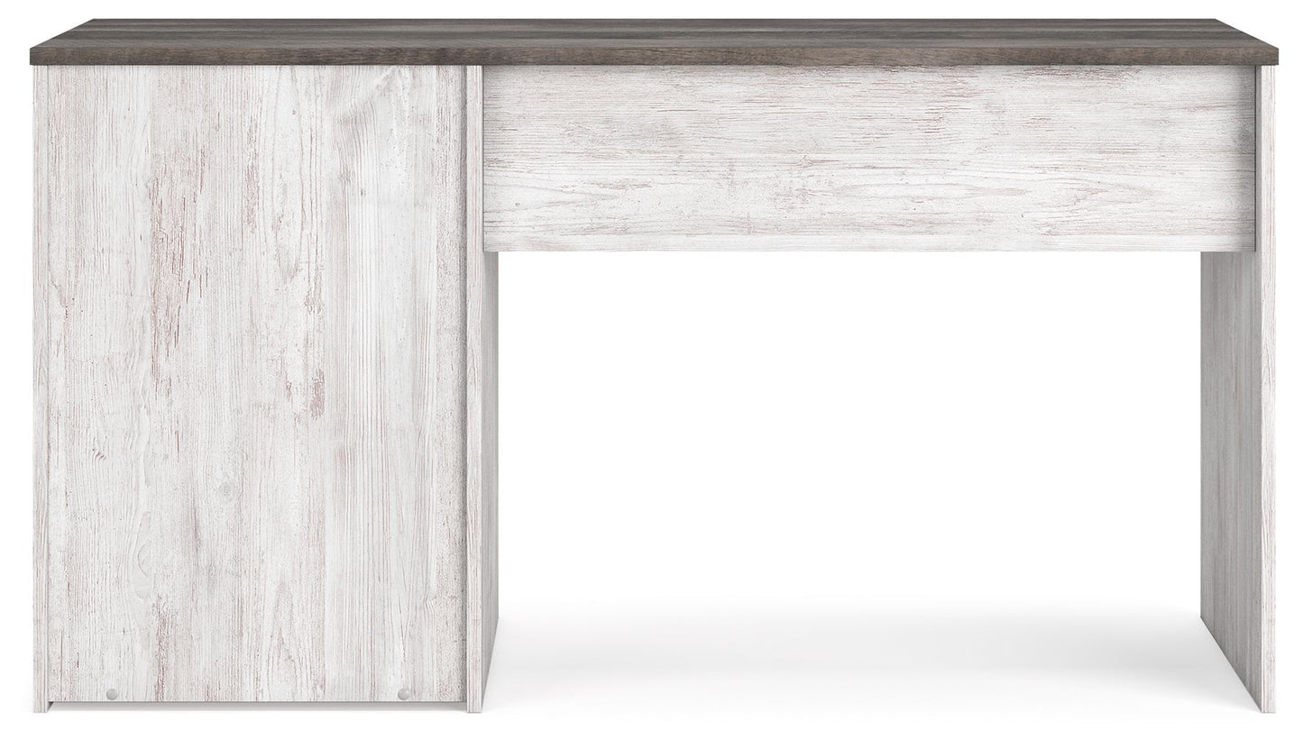 Shawburn - White / Dark Charcoal Gray - Home Office Desk