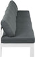Nizuc - Outdoor Patio Modular Sofa 5 Seats - Grey - Metal - Modern & Contemporary