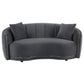 Brookside - 2 Piece Velvet Upholstered Sofa Set - Dark Gray