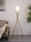 Yamileth - Spherical Bulb Metal Tripod Floor Lamp - Gold