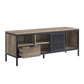 Nantan - TV Stand - Rustic Oak & Black Finish - 21"