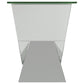 Taffeta - V-Shaped End Table With Glass Top - Silver