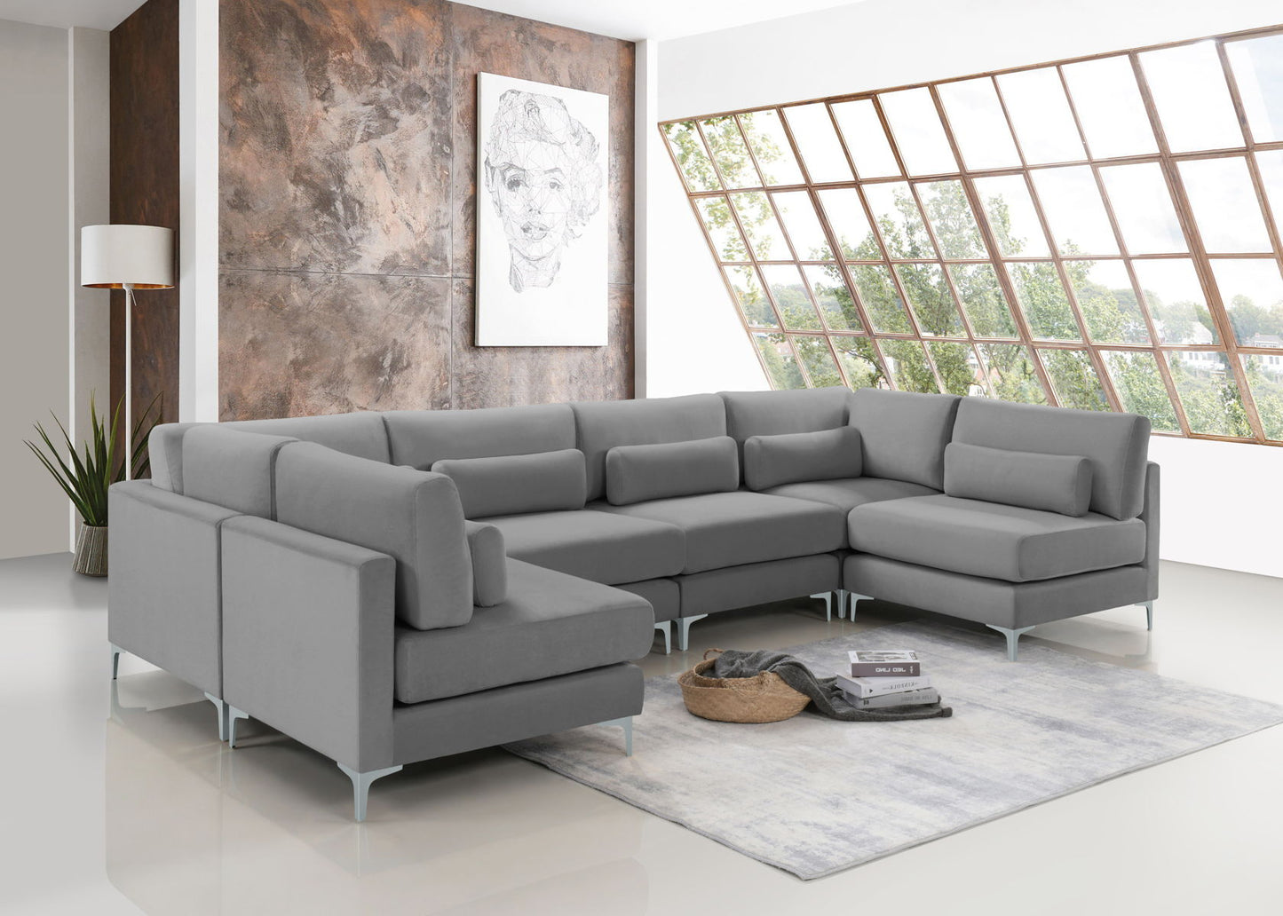 Julia - Modular Sectional 6 Piece - Gray