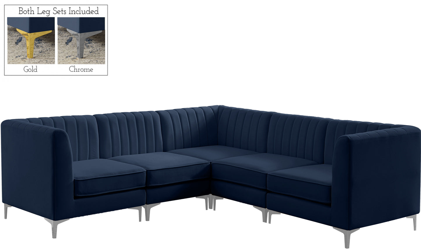 Alina - Modular Sectional 5 Piece - Navy