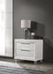 Marmore - 2-Drawer Nightstand Bedside Table - White