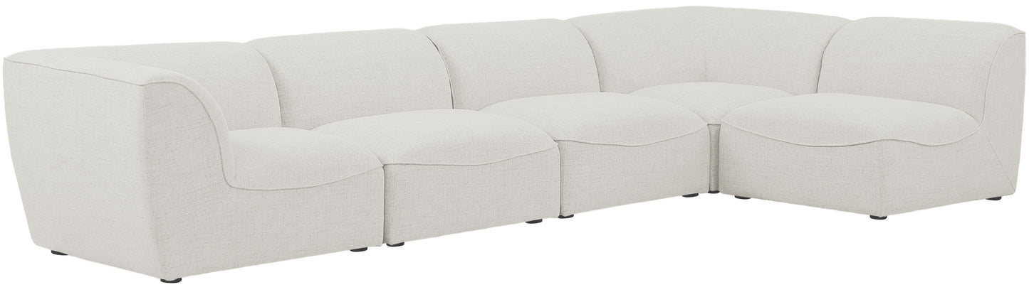 Miramar - Modular Sectional 5 Piece - Cream