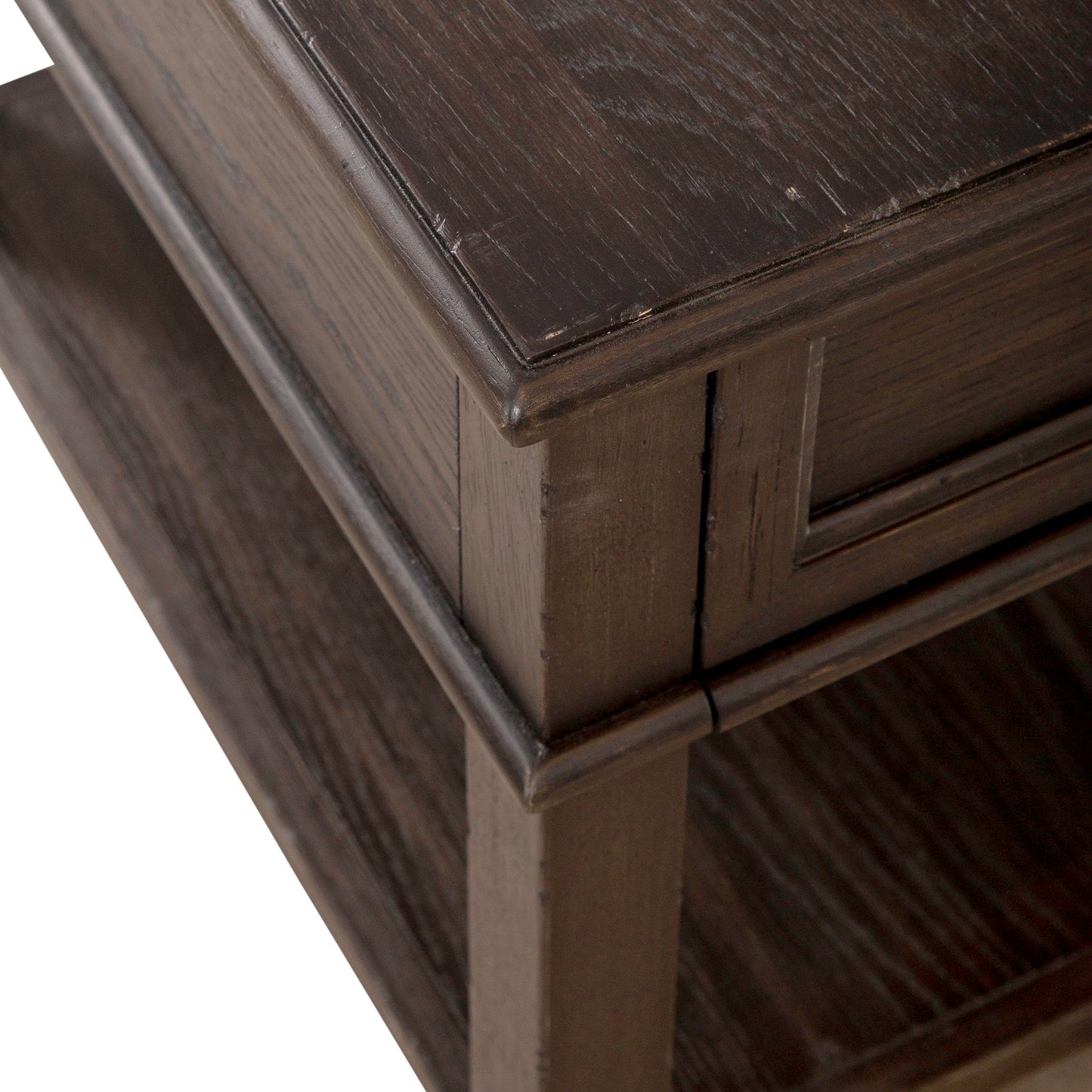 Mill Creek - Drawer End Table - Dark Brown