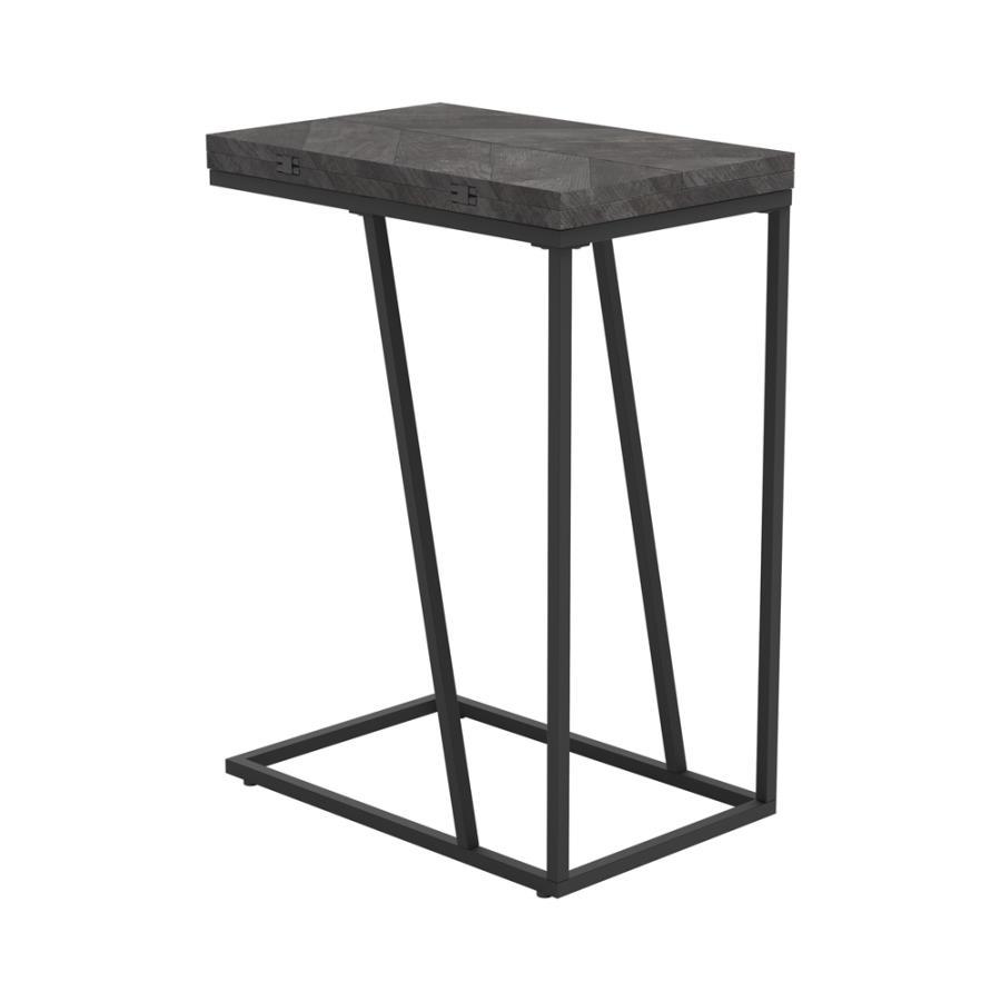 Carly - Expandable Engineered Wood C-Shaped Side Table