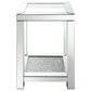 Valentina - Square End Table With Glass Top Mirror