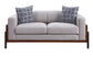 Pelton - Loveseat - Fabric & Walnut