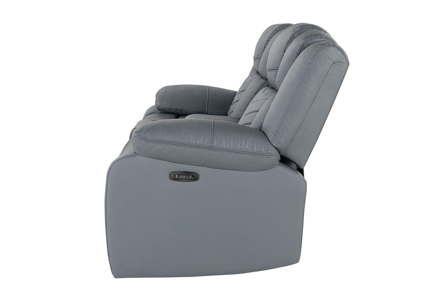 U7068 - 10 Power Console Reclining Loveseat With LED - Gray