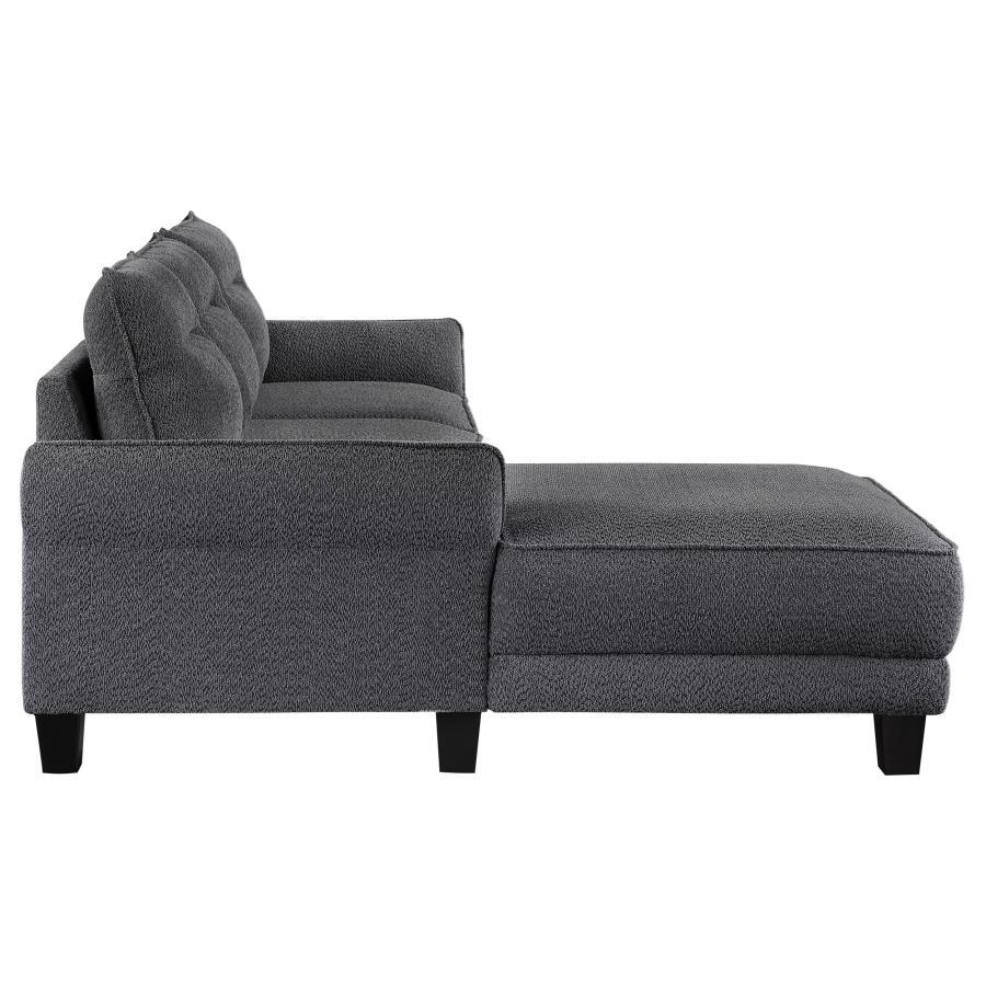 Caspian - Upholstered Curved Arm Chaise Sectional Sofa