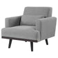 Blake - Upholstered Track Arm Accent Chair - Sharkskin