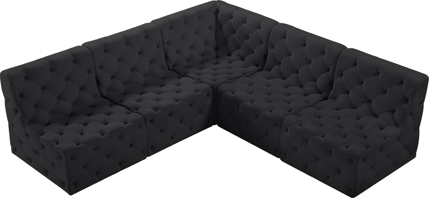 Tuft - Modular Sectional 5 Piece - Black - Modern & Contemporary