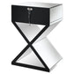 Hazel - 1-Drawer Mirrored Accent Side Table - Silver