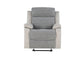 U6027 - Glider Recliner - Dark Gray / Light Gray