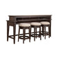 Mill Creek - 4 Piece Console Set (Bar Console & 3 Stools) - Dark Brown