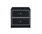 Jabir - Accent Table - Black With Silver Trim