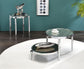 Abbe - End Table - Glass & Chrome Finish