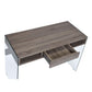 Armon - Desk - Gray Oak & Clear Glass