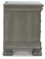 Lexorne - Gray - Three Drawer Night Stand