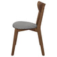 Alfredo - Dining Side Chair (Set of 2) - Gray And Natural Walnut