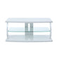 Aileen - TV Stand - White & Clear Glass