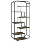 Leland - 6-Shelf Bookshelf - Rustic Brown