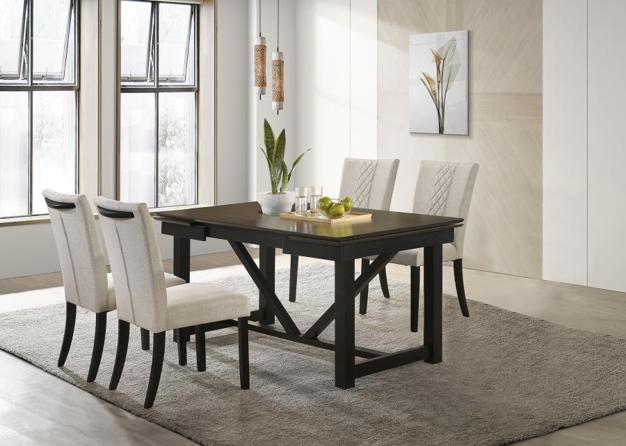 Malia - Refractory Extension Leaf Dining Table Set