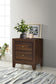 Welsley - 2-Drawer Nightstand Bedside Table - Walnut