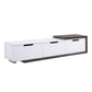 Orion - TV Stand - White High Gloss & Rustic Oak