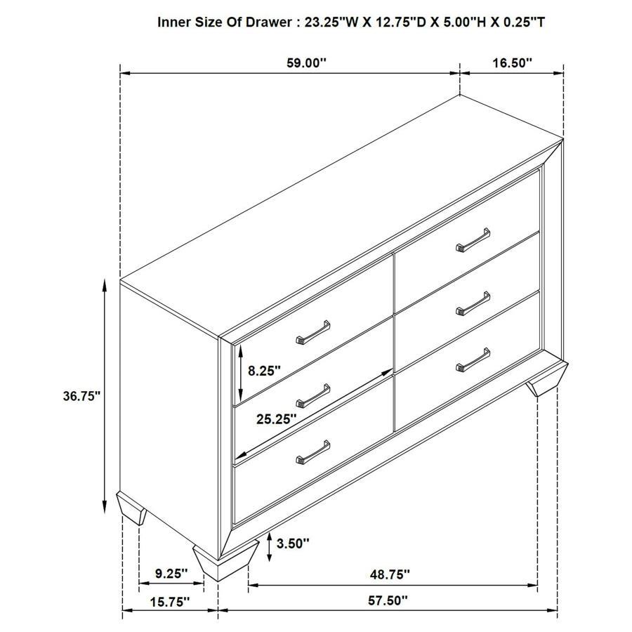 Kauffman - 6-Drawer Dresser