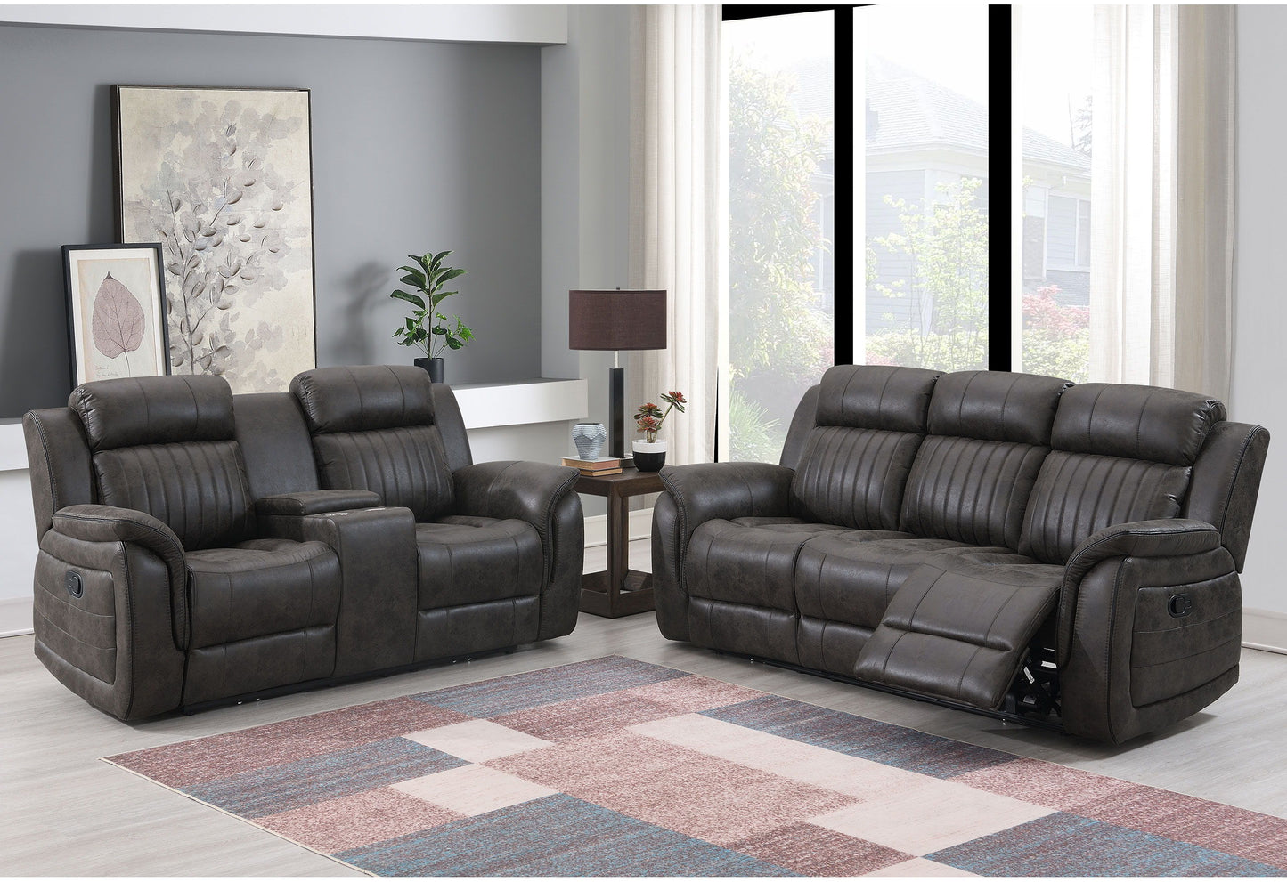 U8517 - Glider Recliner - Charcoal