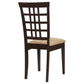 Kelso - Lattice Back Dining Side Chair (Set of 2) - Cappuccino