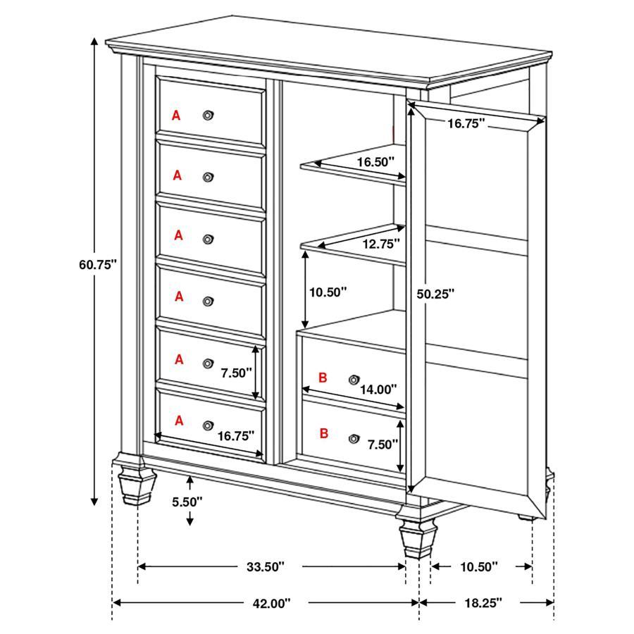 Sandy Beach - Man’s Chest with Concealed Storage