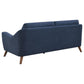 Gano - Sloped Arm Upholstered Sofa - Navy Blue