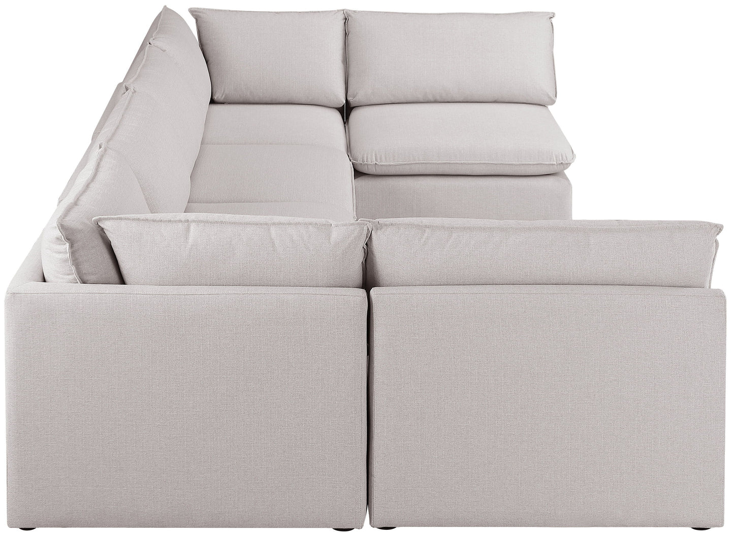 Mackenzie - Modular Sectional 6 Piece - Beige - Fabric