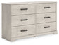 Shawburn - Whitewash - Six Drawer Dresser