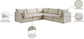 Jacob - Modular Sectional 5 Piece - Cream - Fabric