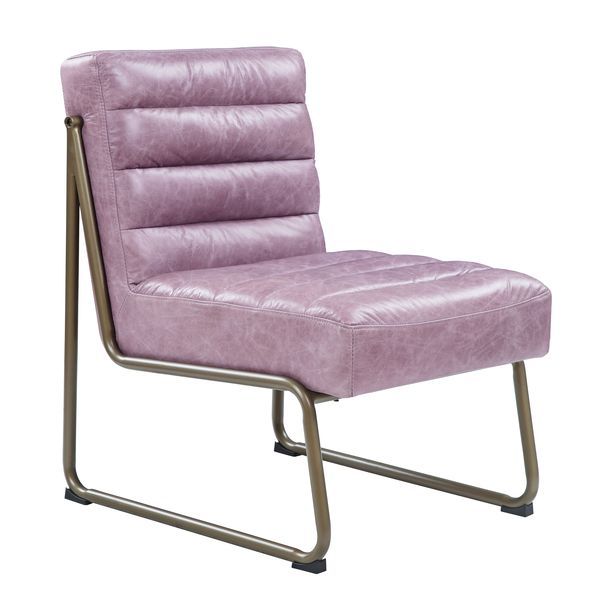 Loria - Accent Chair - Wisteria - Top Grain Leather