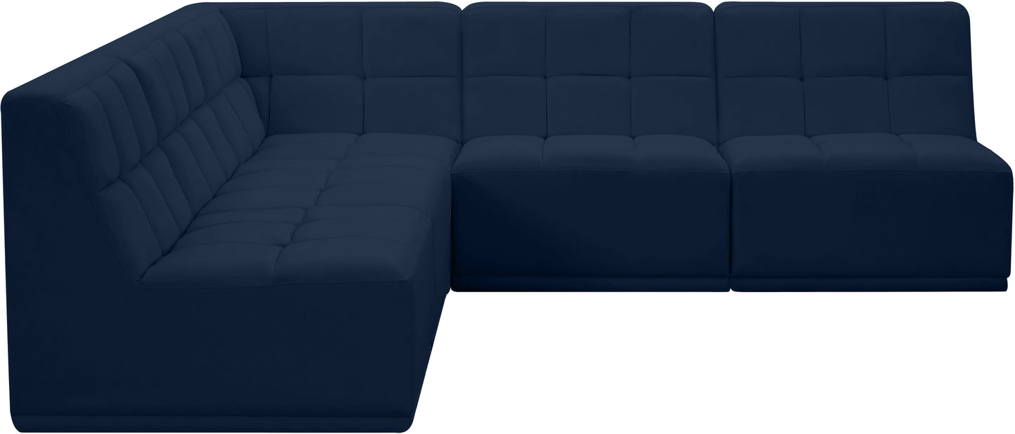 Relax - Modular Sectional 5 Piece - Navy