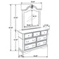 Cambridge - 7-Drawer Dresser With Mirror - Cappuccino